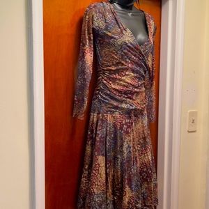 Weston Wear stretchy mesh multi-color dress M